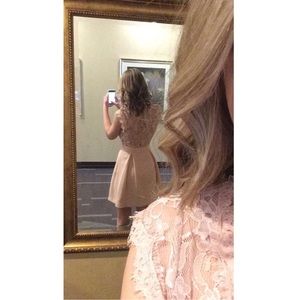 Pink Lace Formal Dress